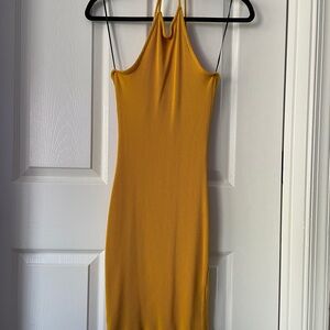 H&M Mustard Yellow Backless Dress